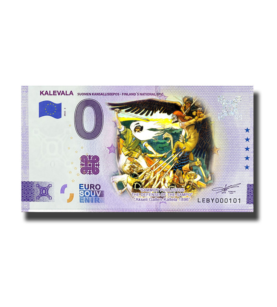 0 Euro Souvenir Banknote Kalevala Colour Finland LEBY 2022-2