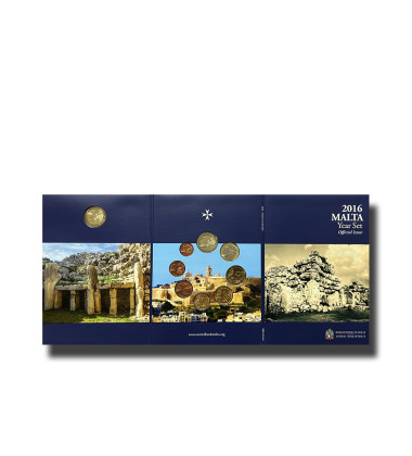 2016 Malta Dated Coin Set Of 9 Coins Including Commemorative 2 Euro F - 5,88