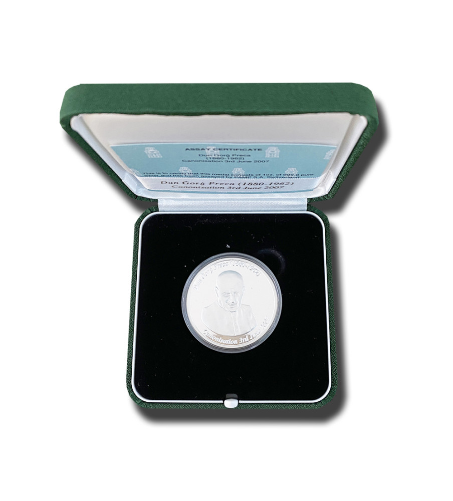 2007 Malta Dun Gorg Preca Silver Medal Proof