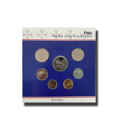 1986 MALTA DECIMAL COIN SET PROOF COPPER NICKEL