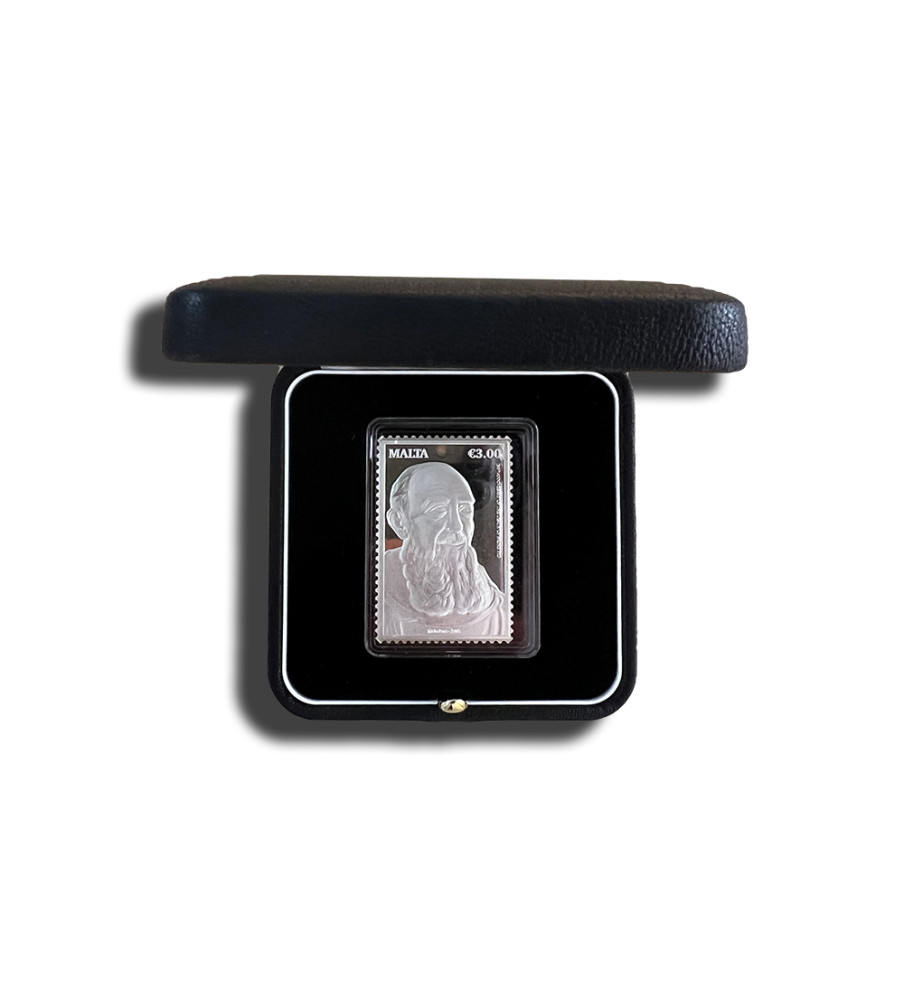 2018 Malta 50th Anniversary Death of Padre Pio Silver Stamp