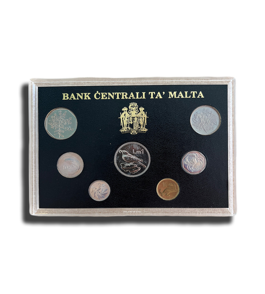 1991 MALTA DECIMAL COIN SET UNCIRCULATED COPPER NICKEL