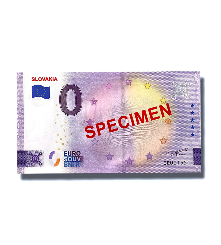 0 Euro Souvenir Banknote Specimen Slovakia EE