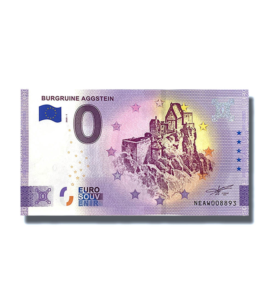 0 Euro Souvenir Banknote Burgruine Aggstein Austria NEAW 2020-1