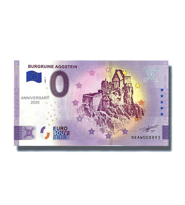 Anniversary 0 Euro Souvenir Banknote Burgruine Aggstein Austria NEAW 2020-1