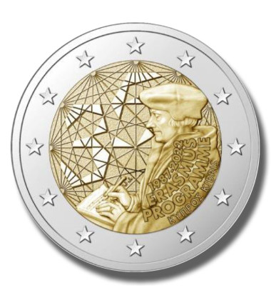 2022 Cyprus Erasmus Program 2 Euro Coin