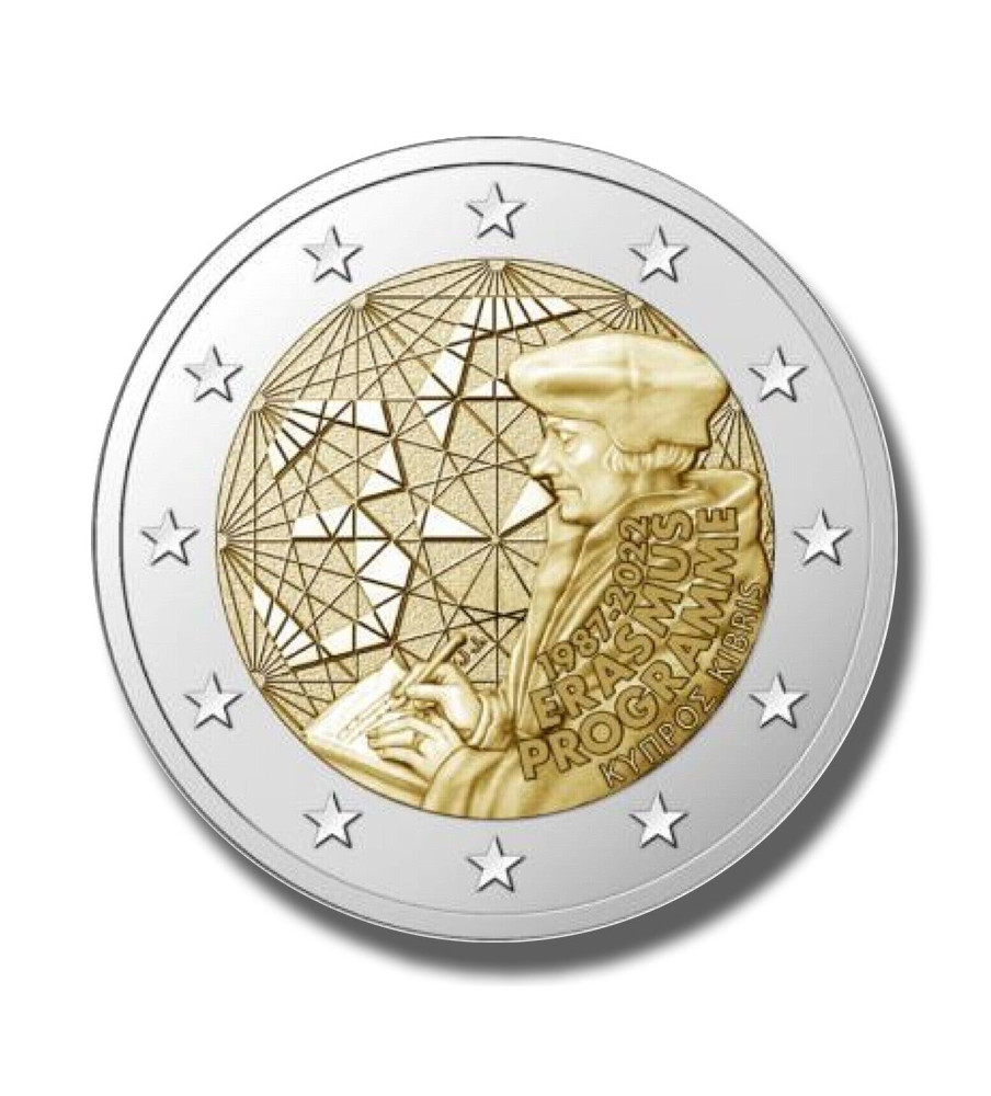 2022 Cyprus Erasmus Program 2 Euro Coin