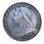 1896 British Silver Crown 5 Shillings Victoria Coin