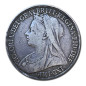 1897 British Silver Crown 5 Shillings Victoria Coin