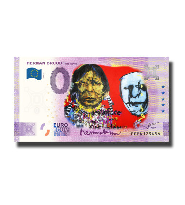 0 Euro Souvenir Banknote Herman Brood The Indian Colour Netherlands PEBN 2023-3