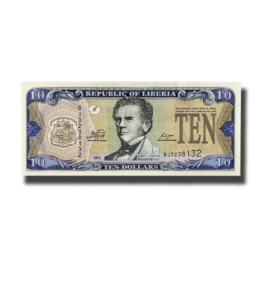 2011 Liberia 10 Dollars Banknote Joseph J. Roberts Uncirculated