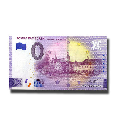 0 Euro Souvenir Banknote Powiat Raciborski Poland PLAJ 2022-2