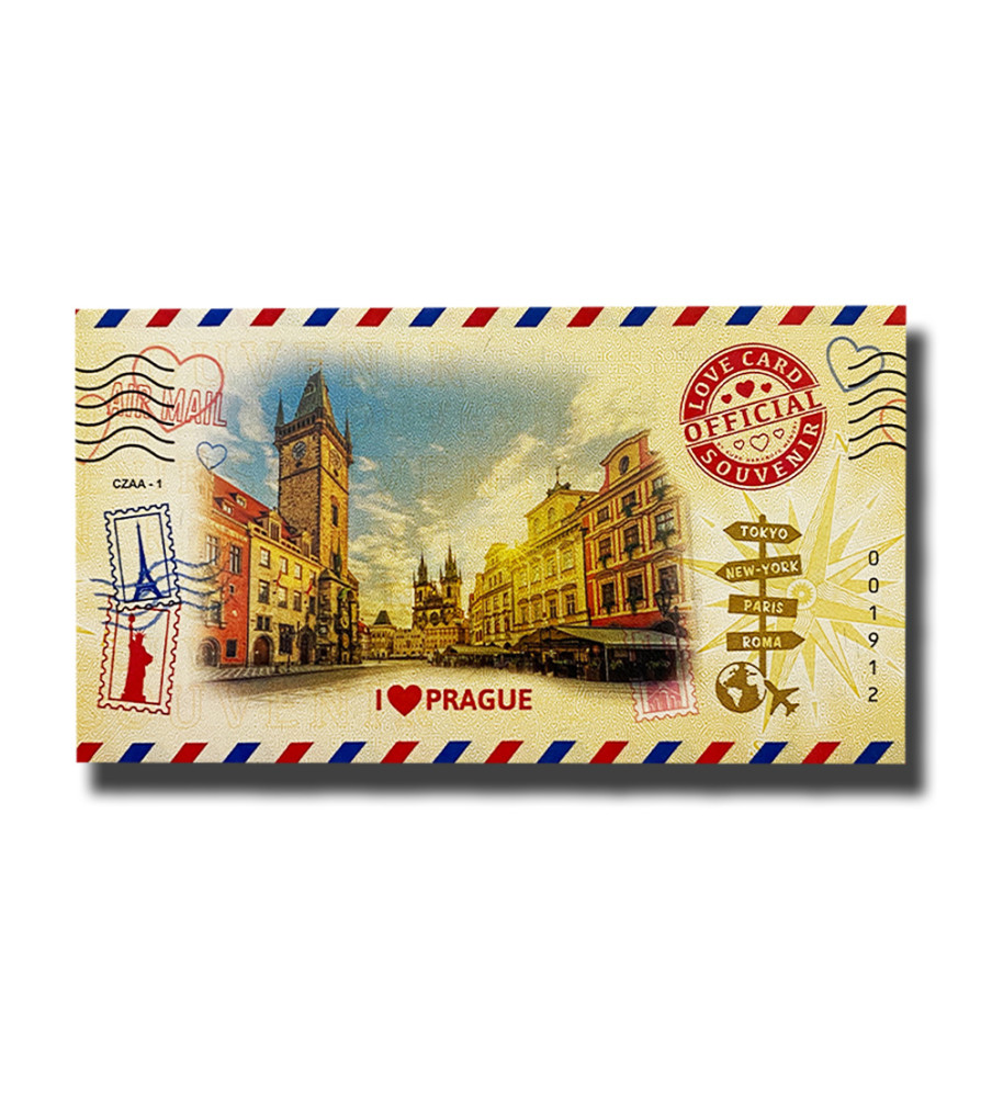 Love Card Souvenir I Love Prague Czech Republic CZAA-1