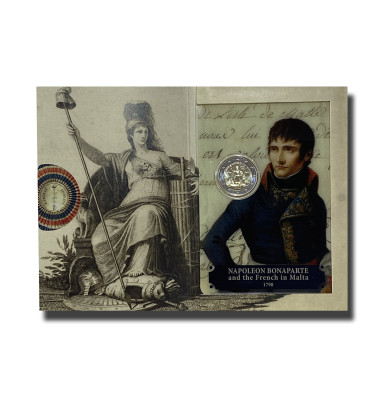 2023 Malta Napoleon Bonaparte and the French in Malta 2 Euro Coin Card