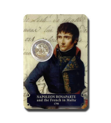 2023 Malta Napoleon Bonaparte and the French in Malta 2 Euro Coin Card