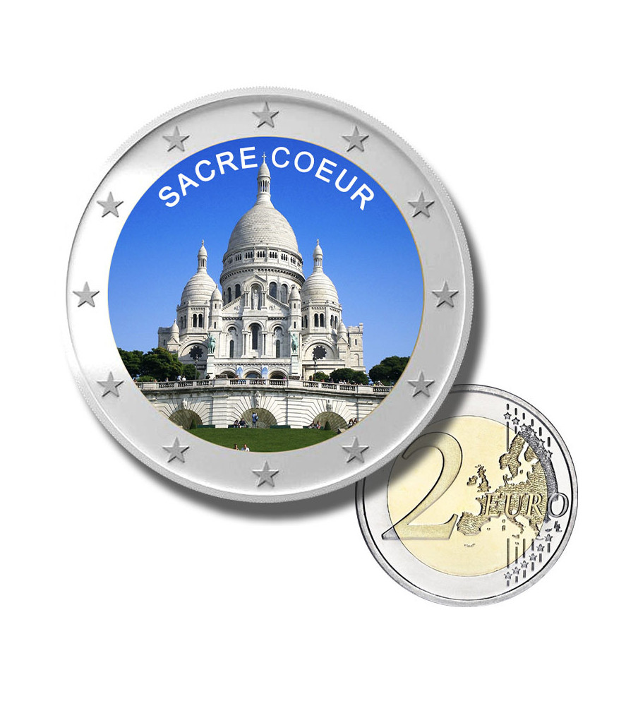 2 Euro Coloured Coin Sacre-Coeur - Paris