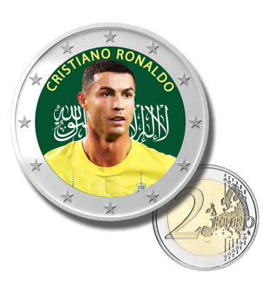 2 Euro Coloured Coin Football Star - Cristiano Ronaldo (Saudi Arabia)