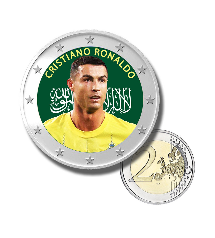 2 Euro Coloured Coin Football Star - Cristiano Ronaldo (Saudi Arabia)