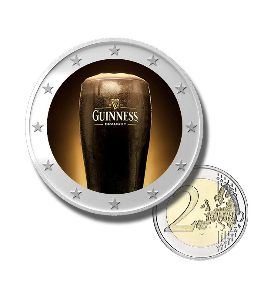 2 Euro Coloured Coin Beer Brand - Guinness