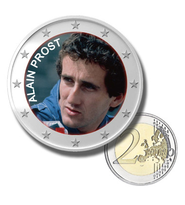 2 Euro Coloured Coin Racing Driver - Alain Prost