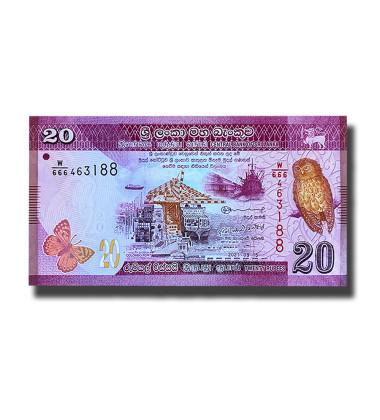 2021 Sri Lanka 20 Rupees Banknote Uncirculated