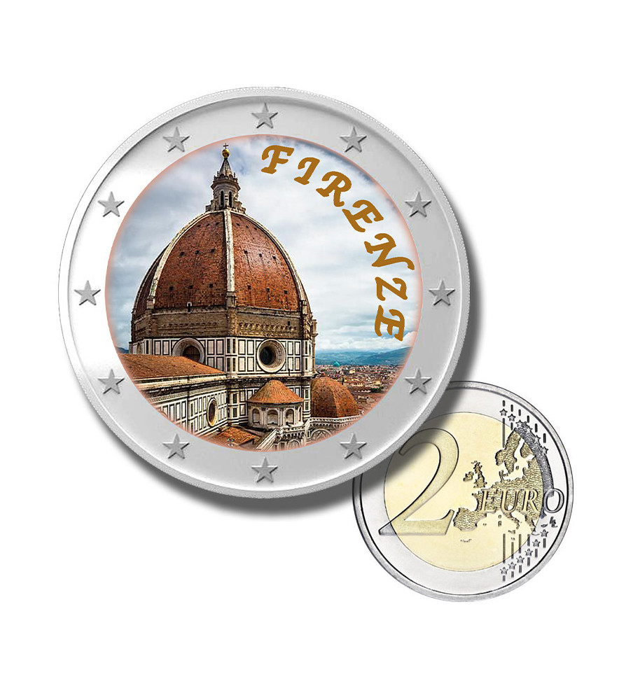 2 Euro Coloured Coin Firenze Santa Maria del Fiore - Florence - Italy