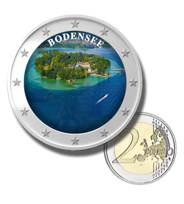 2 Euro Coloured Coin Alpine Lake Constance - Bodensee