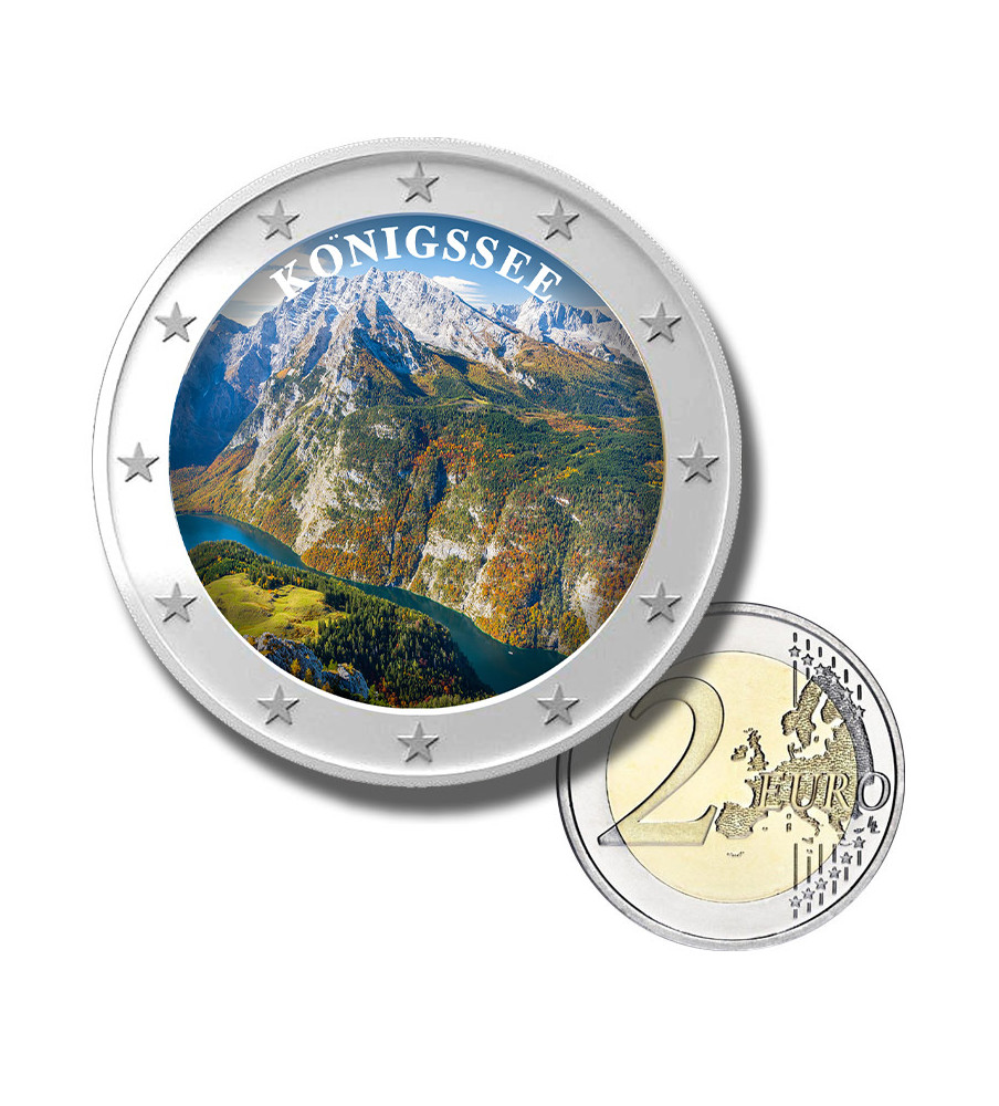 2 Euro Coloured Coin Alpine Lake - Königssee