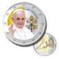 Papa Franciscus Vaticano Euro Colour Coins & Souvenir Banknote AGAB - Set of 3