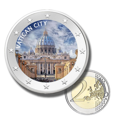 Papa Franciscus Vaticano Euro Colour Coins & Souvenir Banknote AGAB - Set of 3