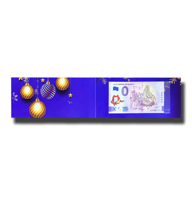 0 Euro Souvenir Banknote En El Portal De Belen Spain VEES 2022-3 with Present Box Colour Stamp In Official Folder