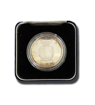 1998 Malta 30th Anniversary Of The Central Bank Of Malta LM5 Silver Coin PROOF