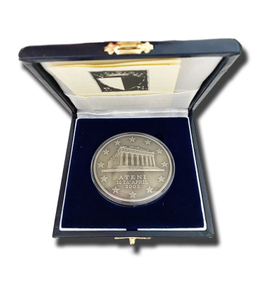 2003 Malta Signing Of The Treaty Of Accession Of Malta To EU Sterling Silver Medal