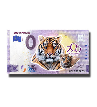 0 Euro Souvenir Banknote Zoo D'Amiens Colour France UELP 2023-3