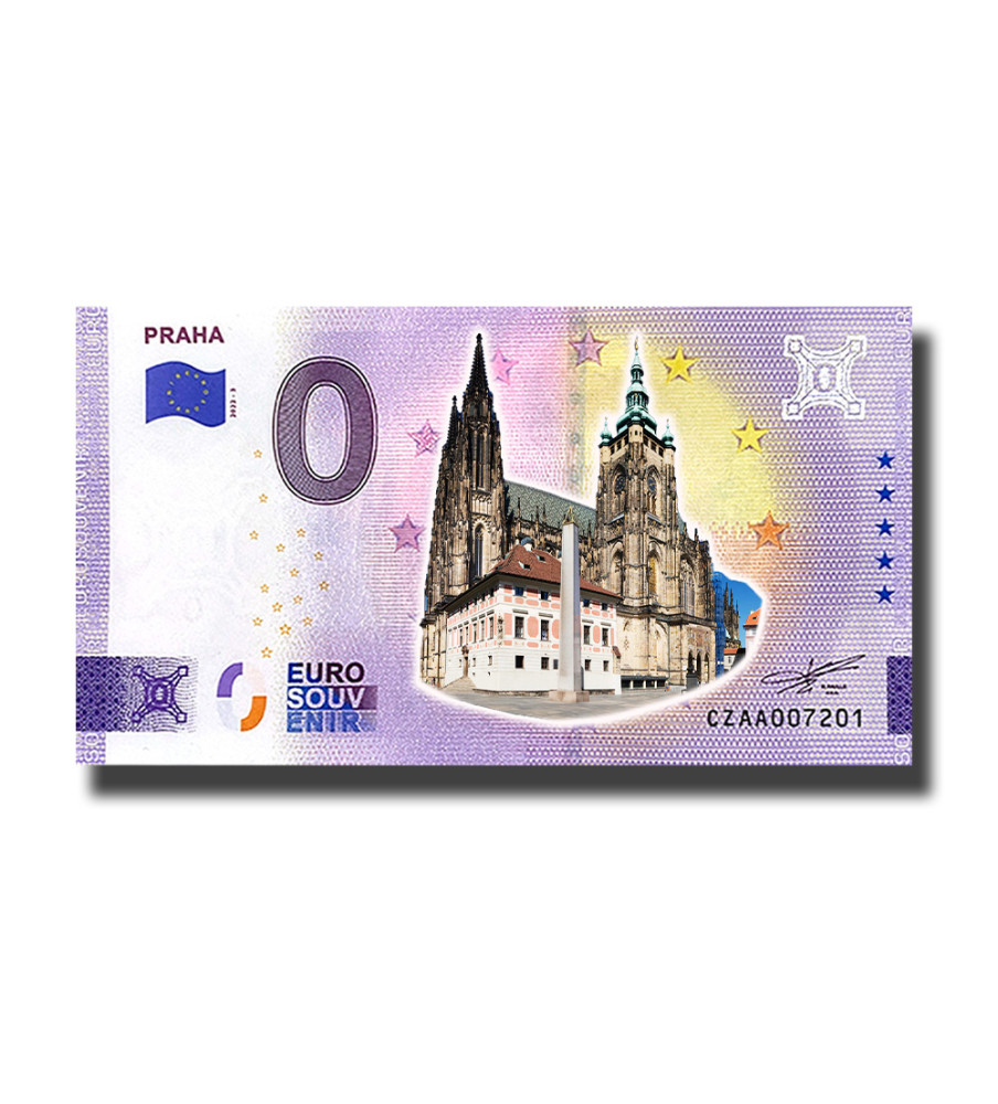 0 Euro Souvenir Banknote Praha Colour Czech Republic CZAA 2022-3