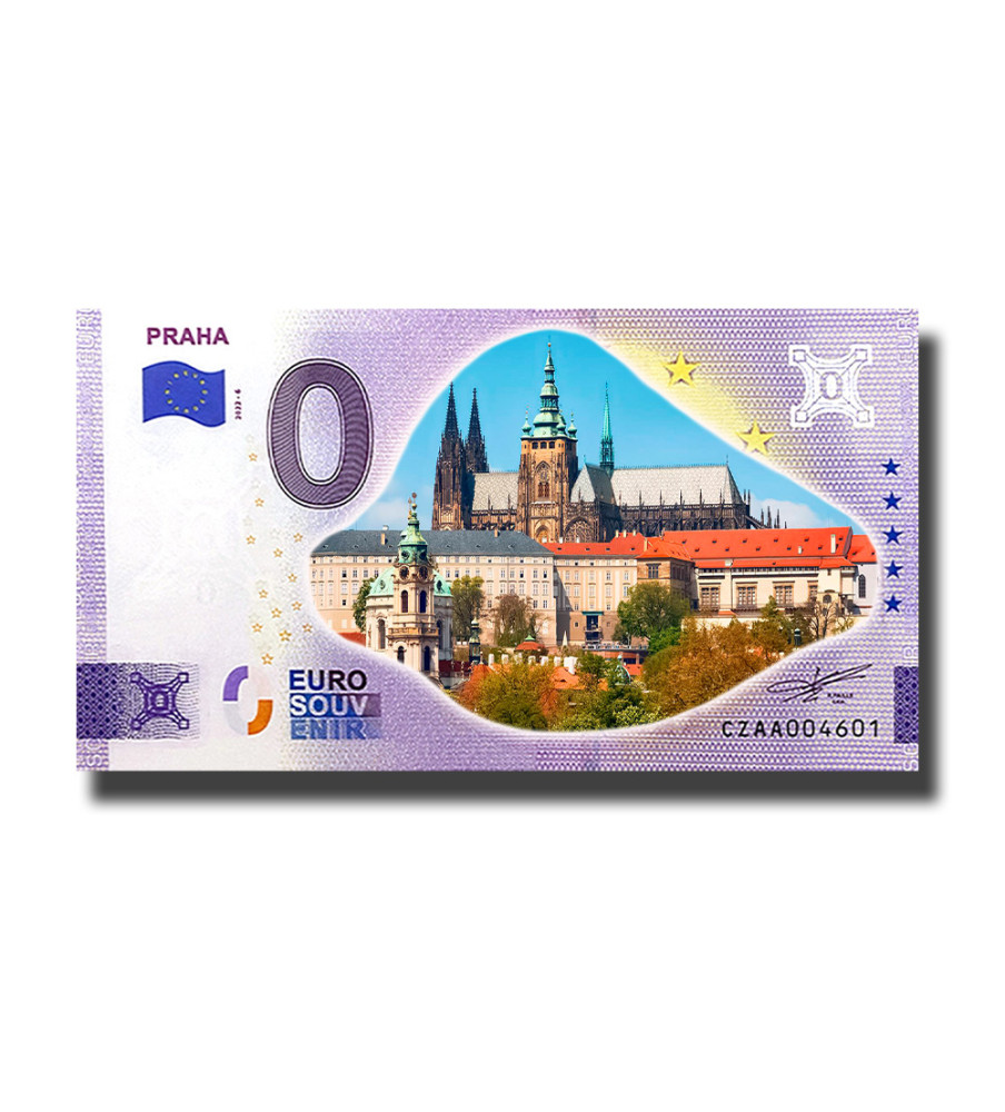 0 Euro Souvenir Banknote Praha Colour Czech Republic CZAA 2022-6