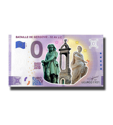 0 Euro Souvenir Banknote Bataille De Gergovie Colour France UEUM 2021-1