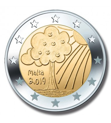 2019 Malta Nature and Environment 2 Euro Coin Roll