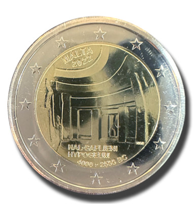 2022 Malta Hal Saflieni Hypogeum 2 Euro Coin Roll