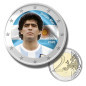 Diego Maradona Euro Colour Coin & 2 Souvenir Banknotes AGAA - Set of 3