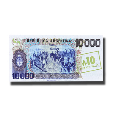 1985 Argentina 1000 Pesos Banknote Manuel Belgrano, Overprint Uncirculated