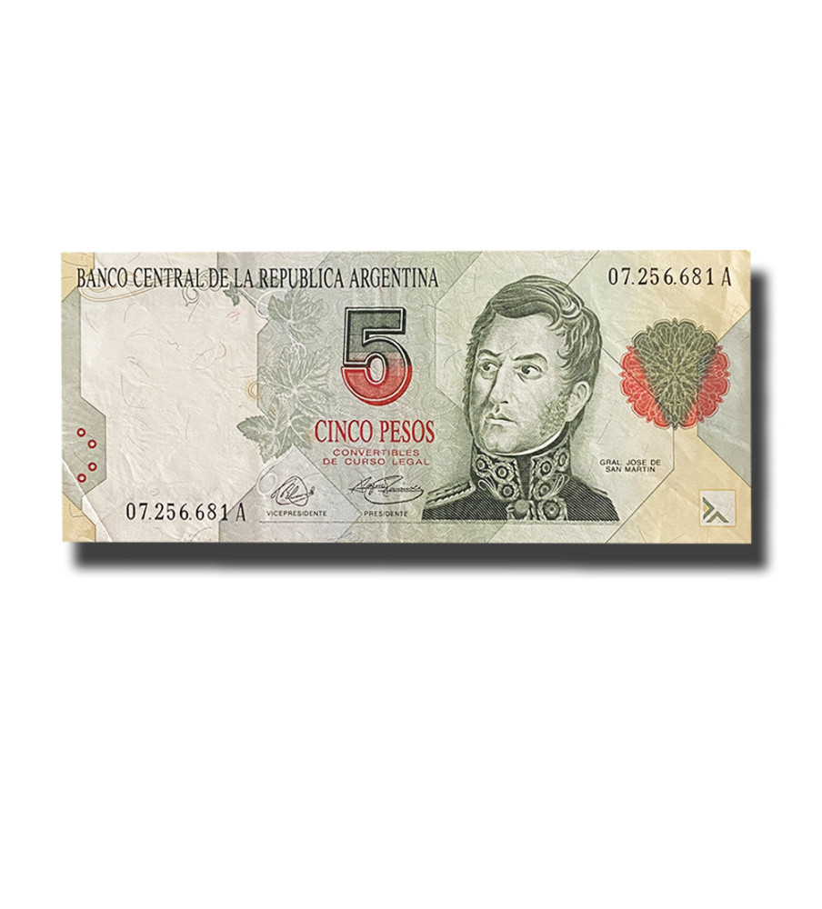 1993 Argentina 5 Pesos Banknote Gral. Jose De San Martin Uncirculated