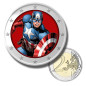 2 Euro Coloured Coin Set of 5 in Presentation Box - Superhero Movies