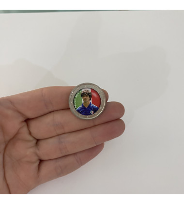 2 Euro Coloured Coin Football Star - Paolo Rossi