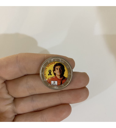 2 Euro Coloured Coin Racing Driver - Ayrton Senna