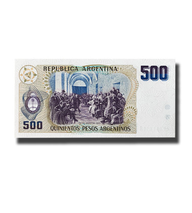 1984 Argentina 500 Pesos Banknote Gral San Martin Uncirculated