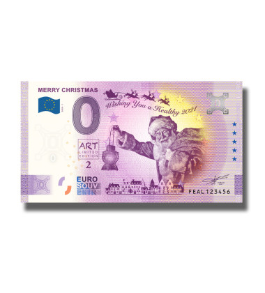 0 Euro Souvenir Banknote Merry Christmas - Set of 3 Classic Banknotes