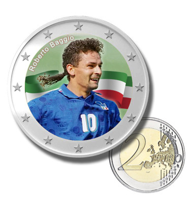 2 Euro Coloured Coin Set of 5 in Presentation Box - Football Stars