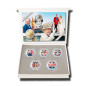 2 Euro Coloured Coin Set of 5 in Presentation Box - UK British Monarchy