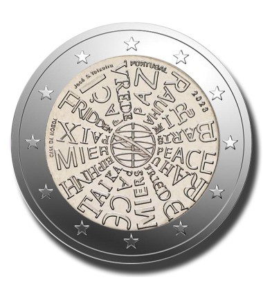 2023 Portugal Peace Among Nations 2 Euro Coin